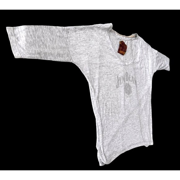 NWT Knob Hill Jim Beam Tee Top Sz M Light Gray Bourbon Whiskey Logo Drop… - Picture 4 of 12